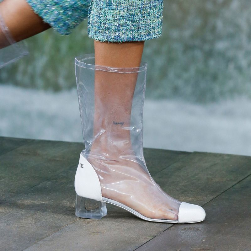 Plastic-Looking Synthetic Shoes