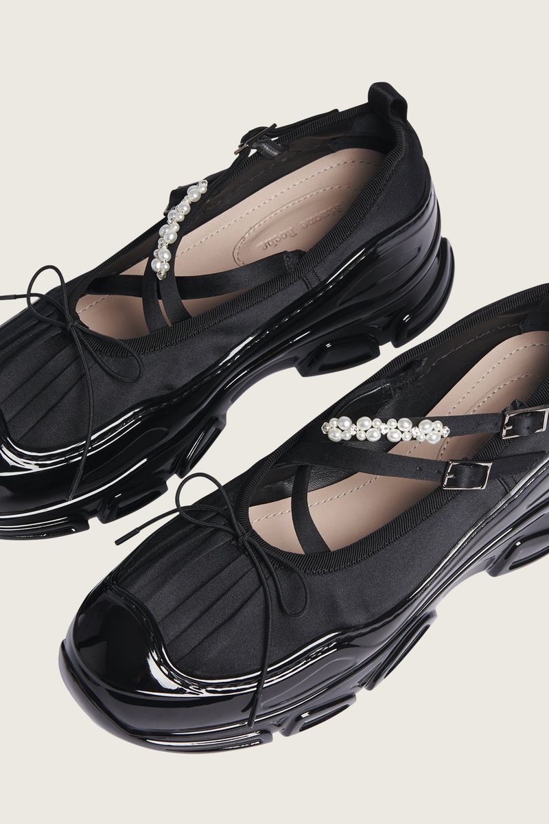 Simone Rocha Beaded Tracker Ballerina Sneakers