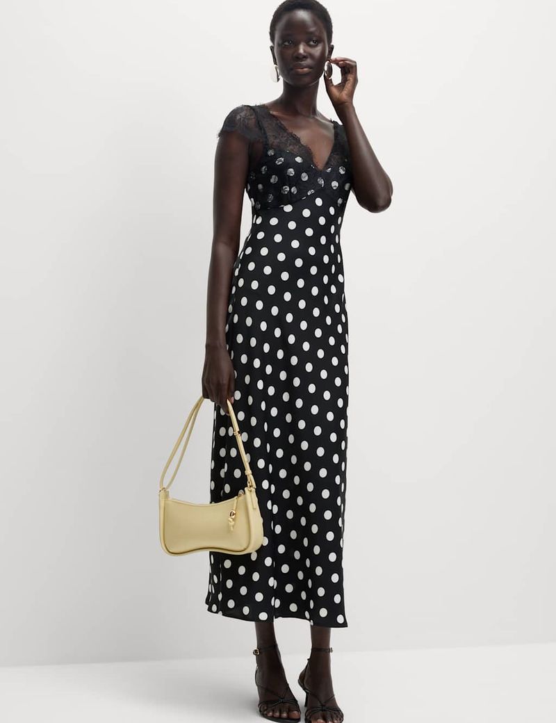 M&S Collection Polka Dot Sweetheart Maxi Dress