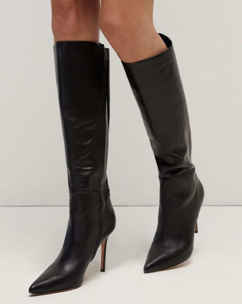 Tall Boots in a Monochrome Tone