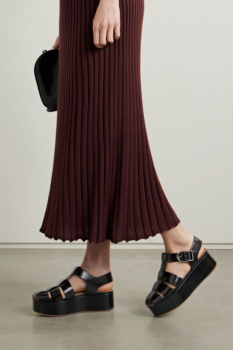 Caged Sandals with Wide Straps