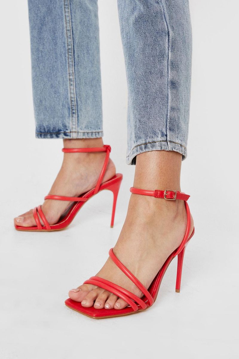 Square-Toe Strappy Sandals