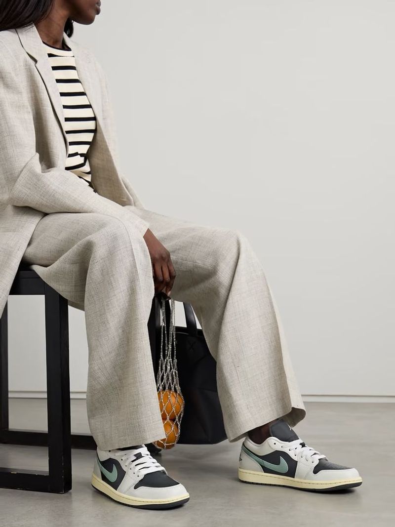 Blazer + Low-Top Leather Sneakers