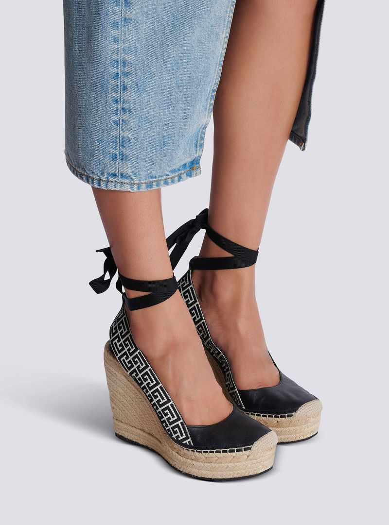 Balmain Espadrille Wedges