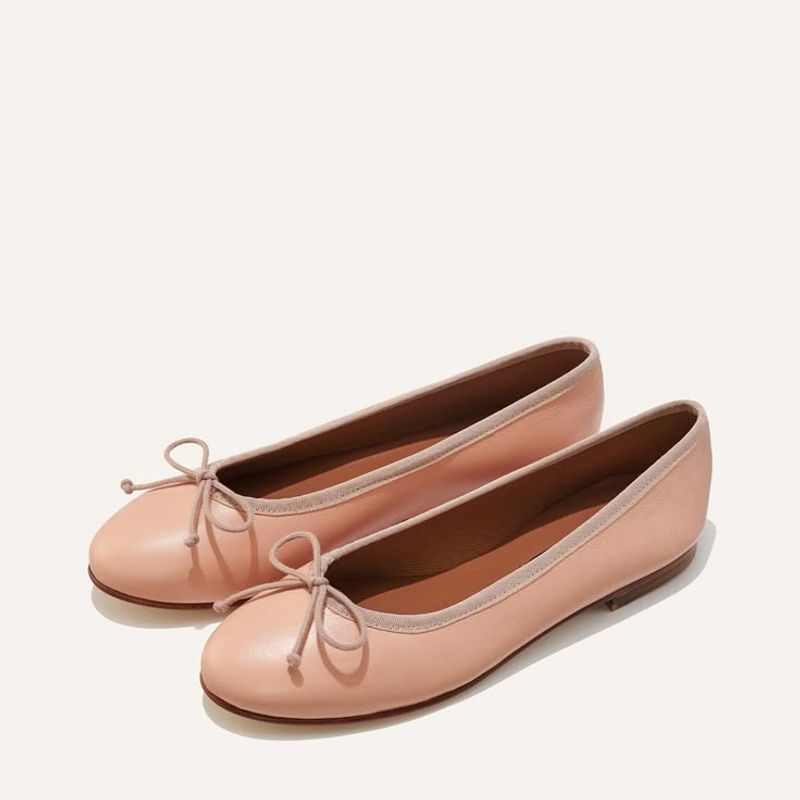 Margaux The Demi Flats in Ballet Pink Nappa