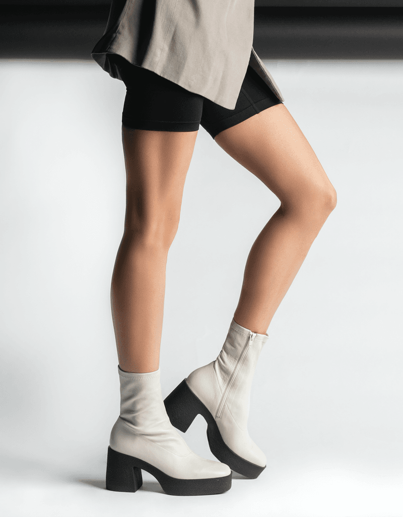 Platform Sock Boots (in pastel or nude tones)