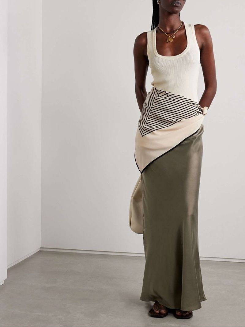 White Ribbed Tank Top