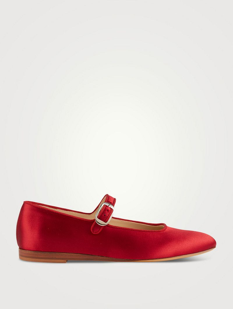 Le Monde Beryl Satin Mary Jane Flats