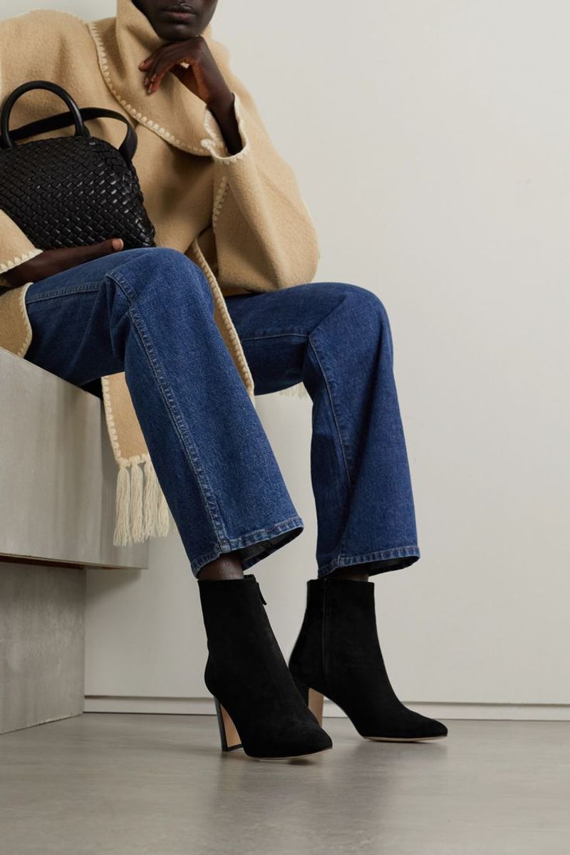 Heeled Ankle Boots with a Slim Shaft