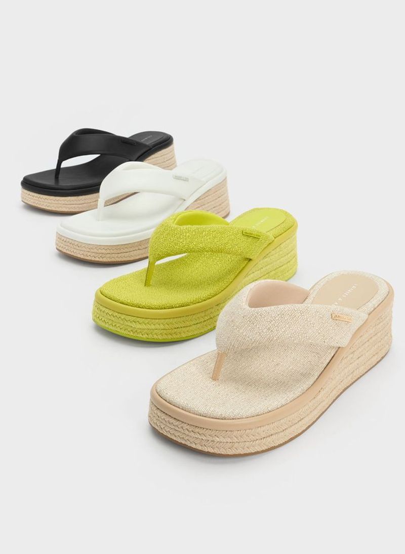 Charles & Keith Espadrille Thong Sandals