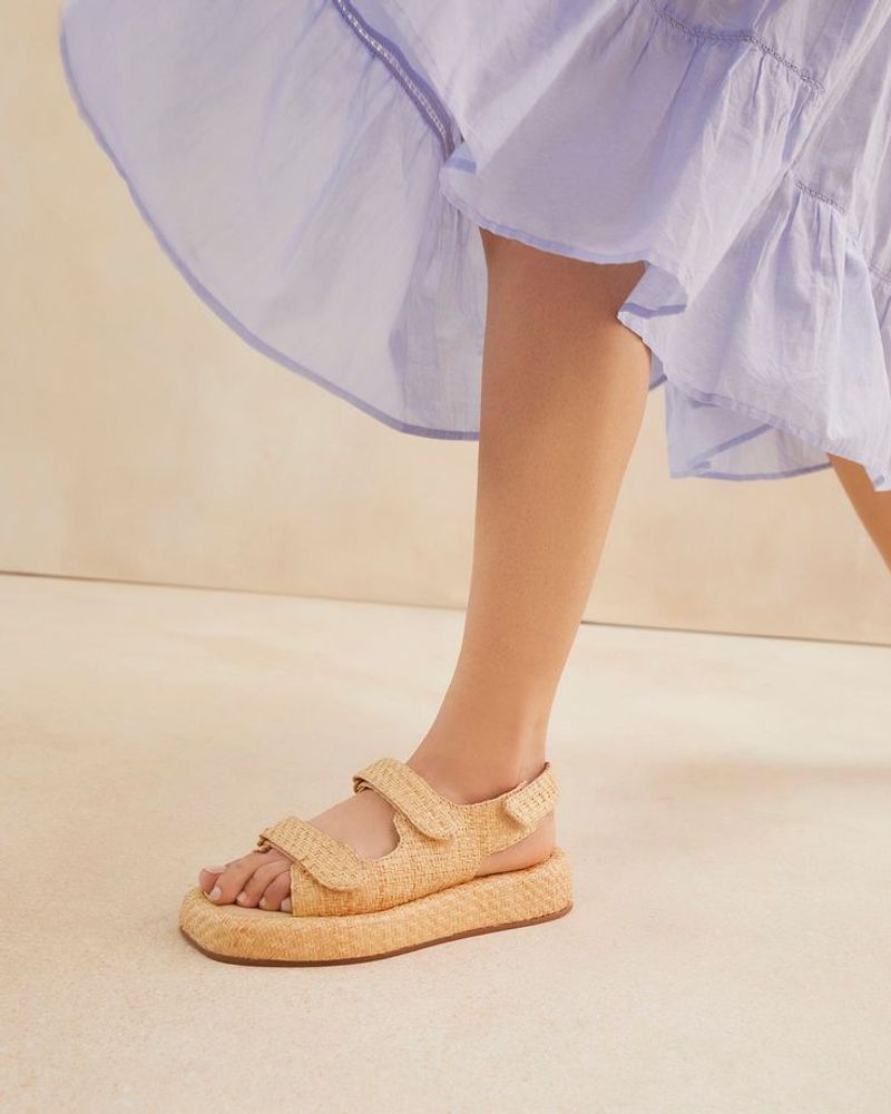 Chunky Velcro-Strap Espadrilles