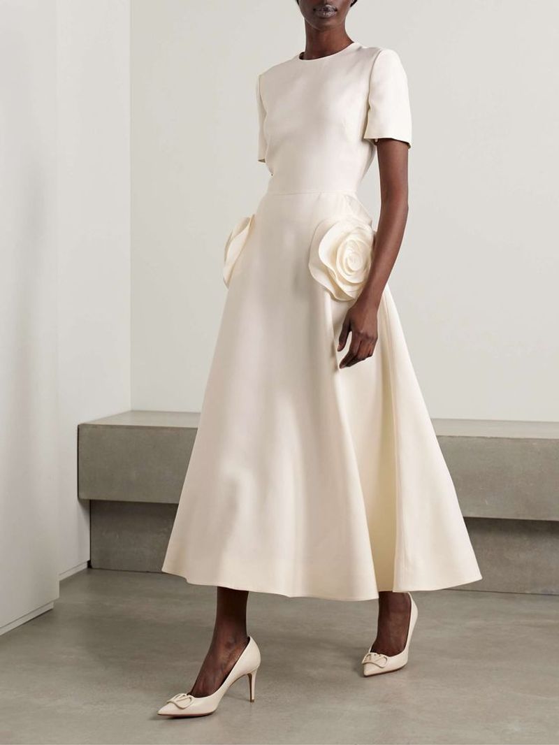 Embrace a Structured Midi Dress with Cap or Flutter Sleeves