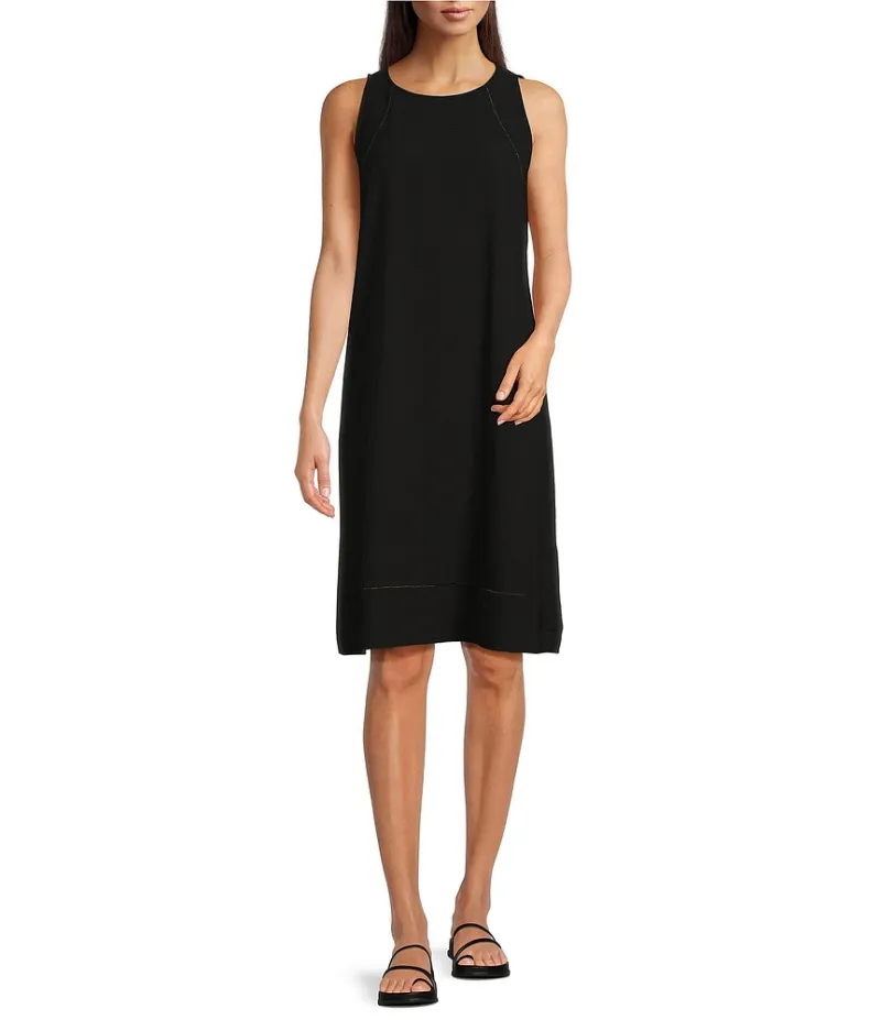 Eileen Fisher Silk Georgette Crepe Dress