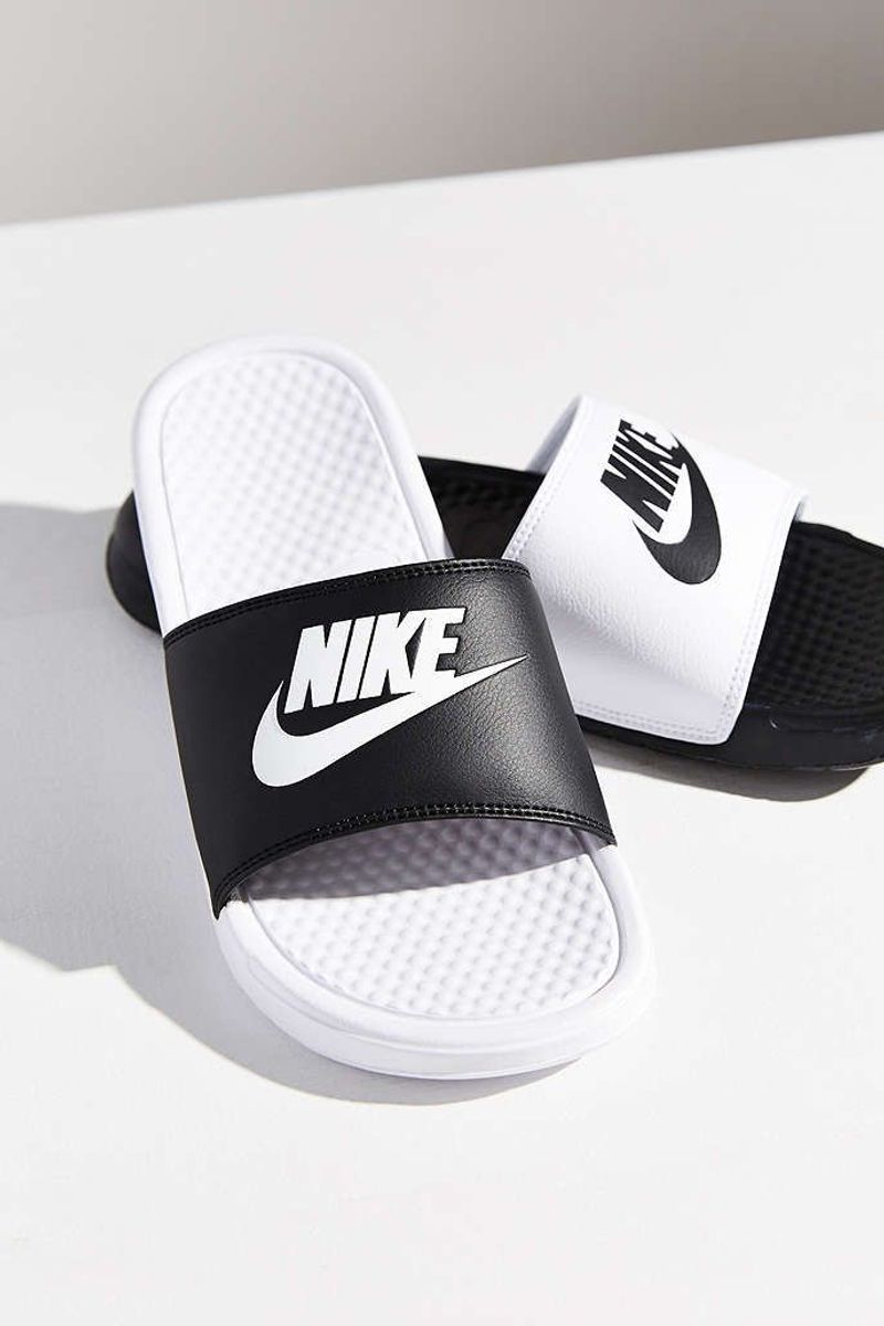 Nike Benassi Slides (Worn with Socks)