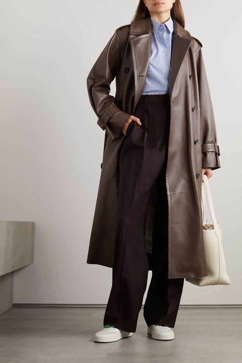 Long Coat + Tailored Pants + Classic Sneakers