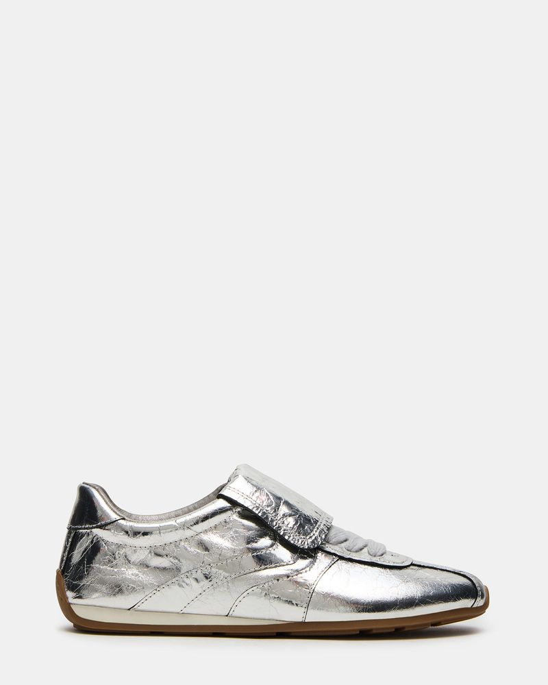 Steve Madden Mobility silver leather sneakers