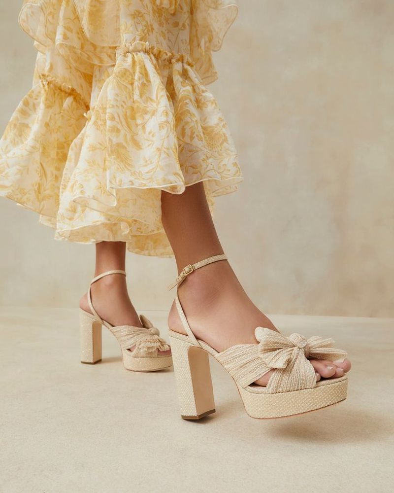 Loeffler Randall Natalia Bow Platform Heels