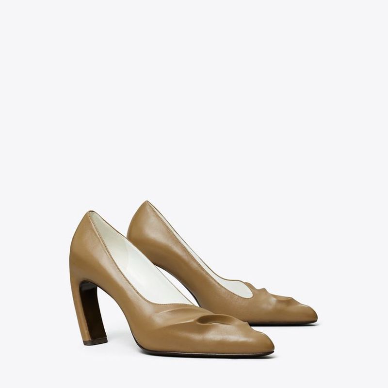 Tory Burch Sculpted Peep-Toe Pumps