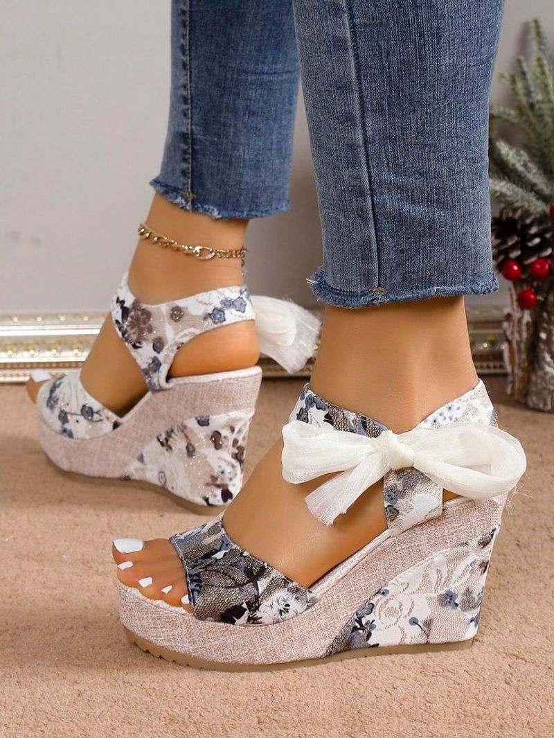 Overly Embellished Wedge Sandals
