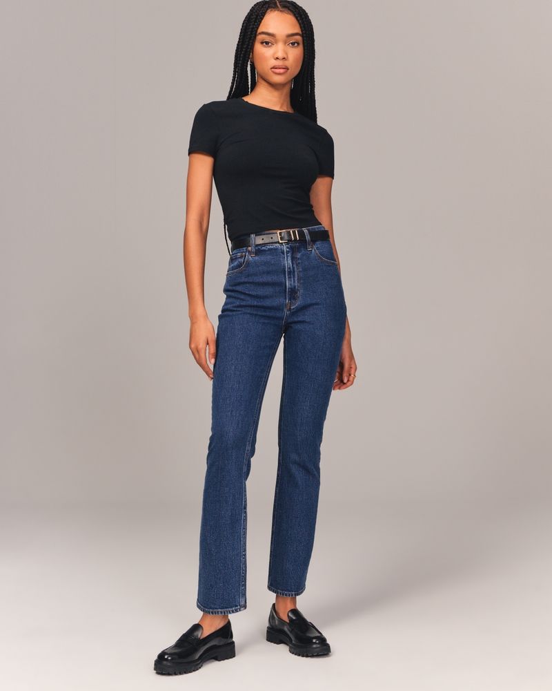 Straight-Leg Ankle Jeans