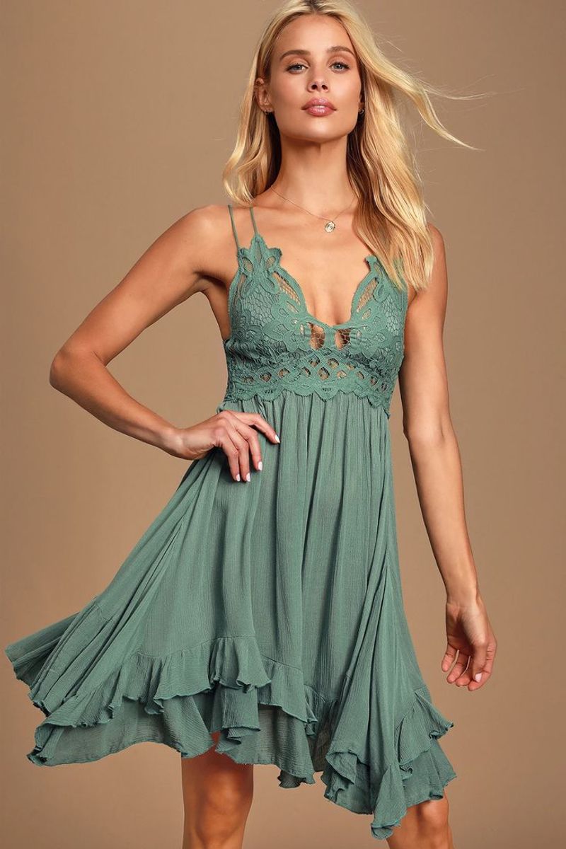 Free People Adella Slip Dress