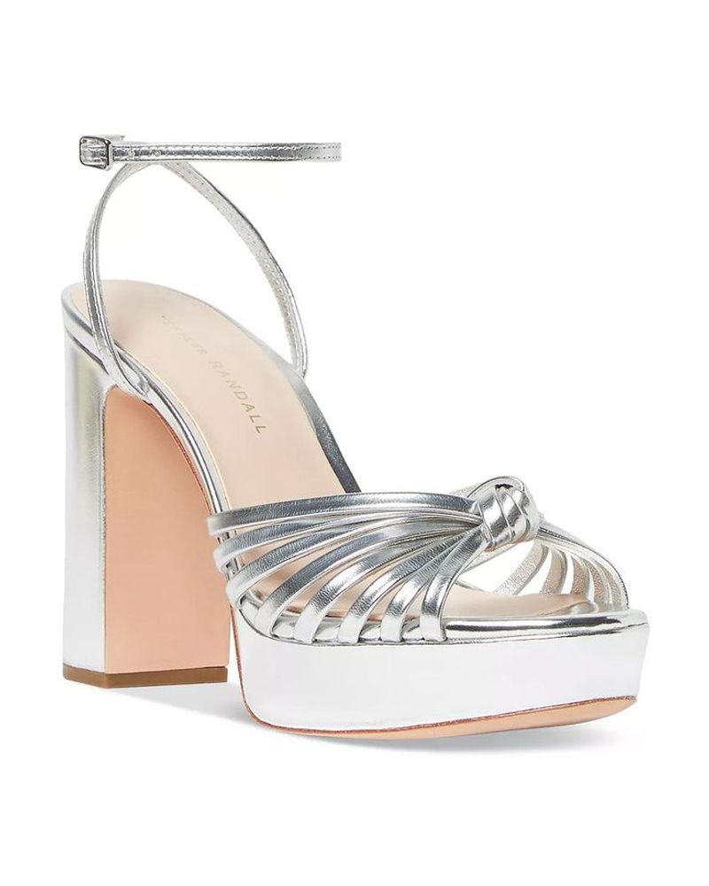 Loeffler Randall – Rivka Knot Platform Sandal (Silver)