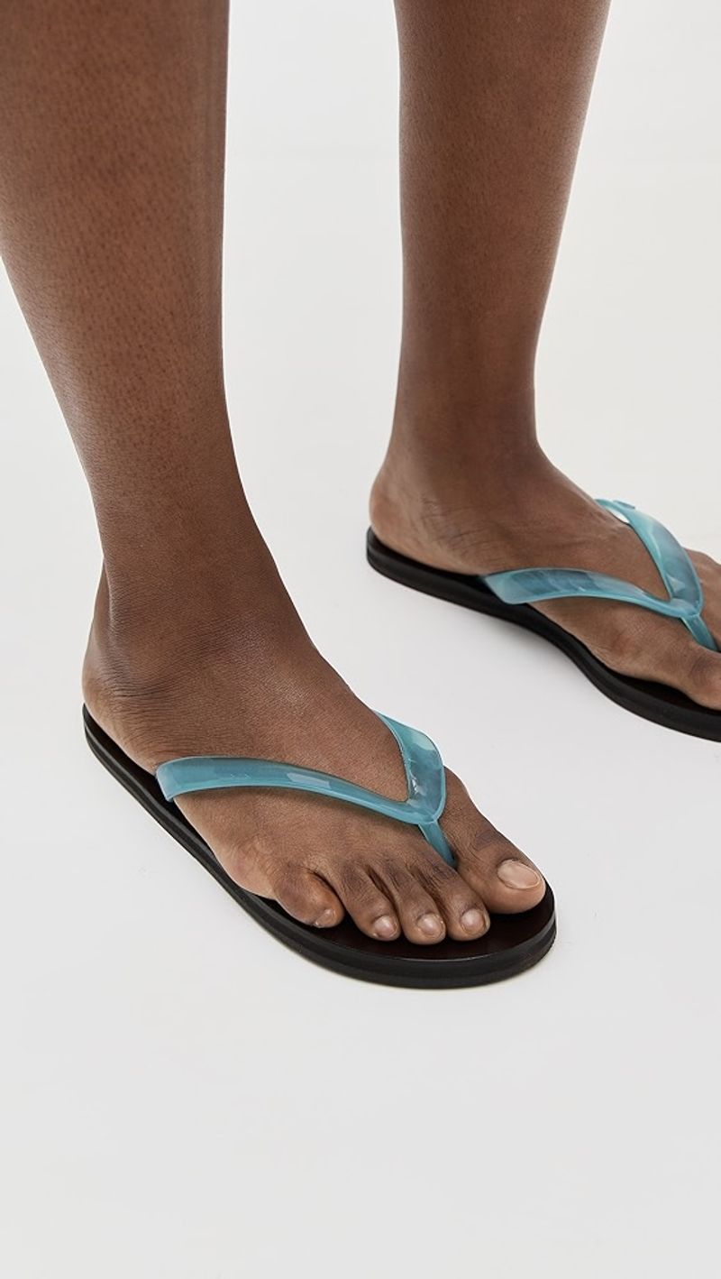Ancient Greek Sandals Saionara Jelly in Clear Blue