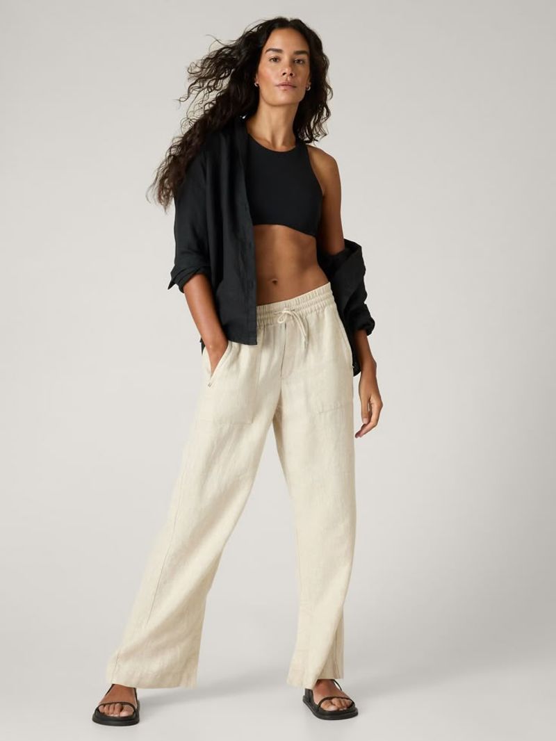 Athleta Retreat Linen Wide-Leg Pants