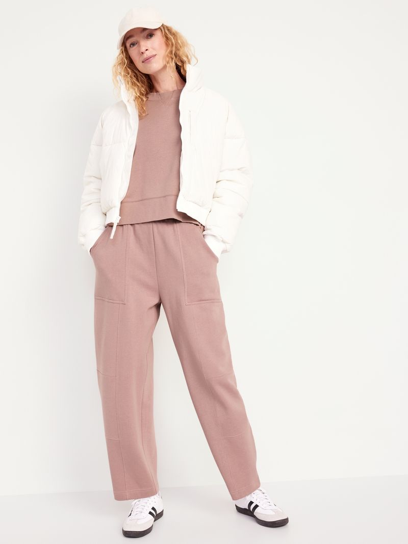 Old Navy Extra High-Waisted SoComfy Seamed Barrel-Leg Sweatpants