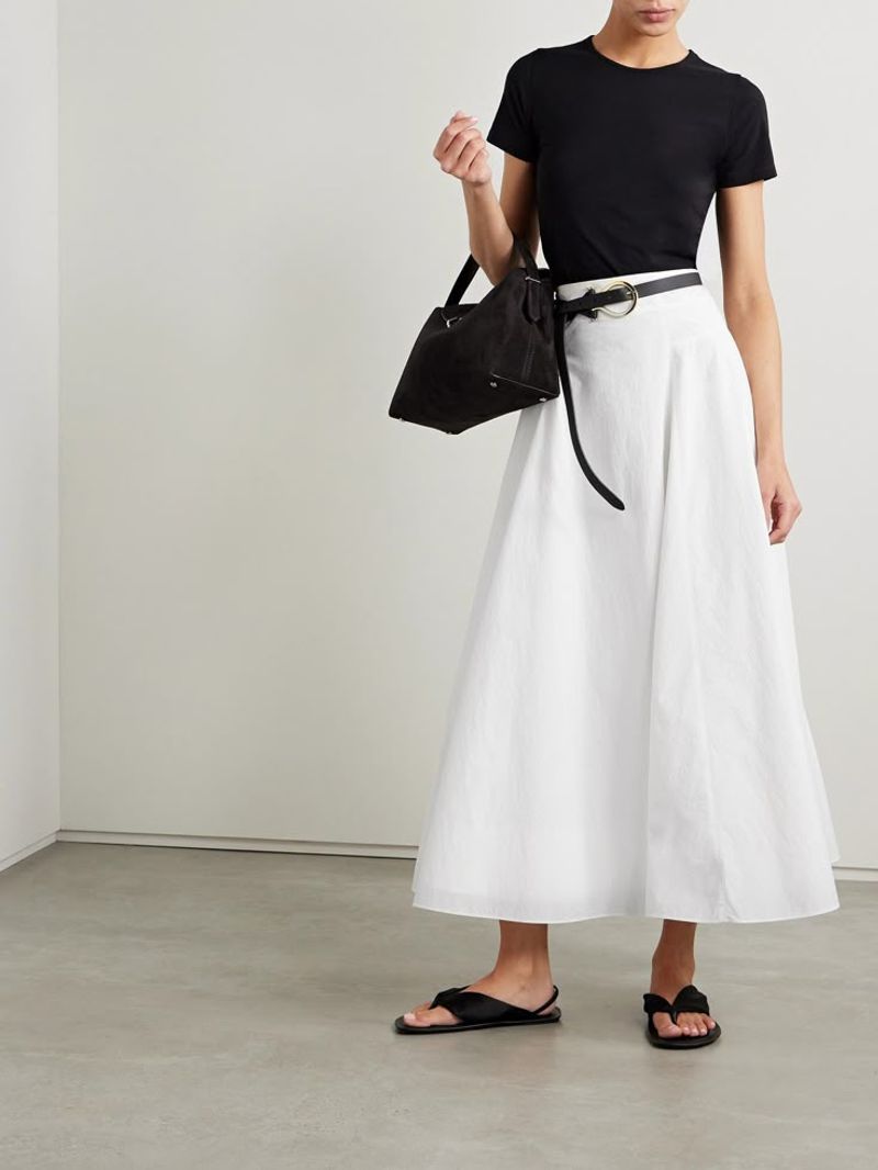 White Midi Skirt