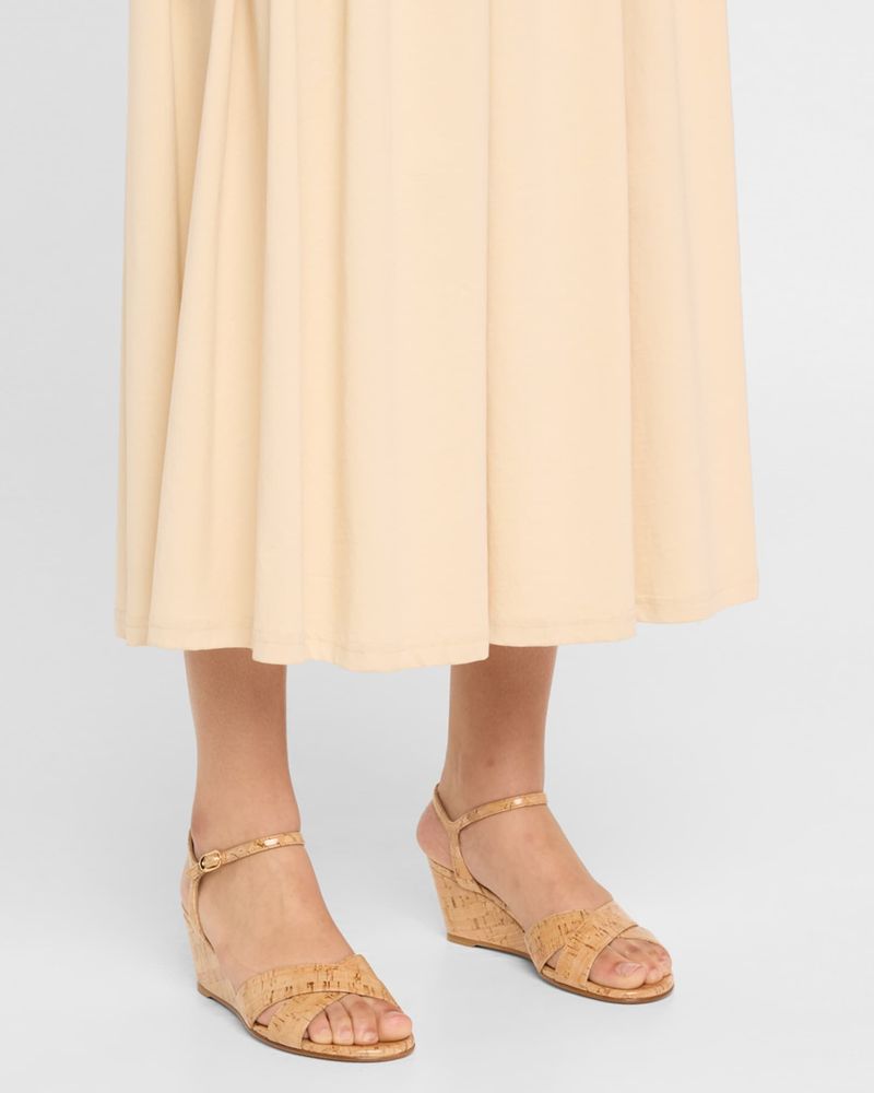 Stuart Weitzman Dayna Cork Crisscross Wedges: Sustainable Luxury