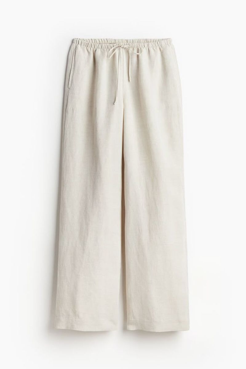 Linen-Blend Pants
