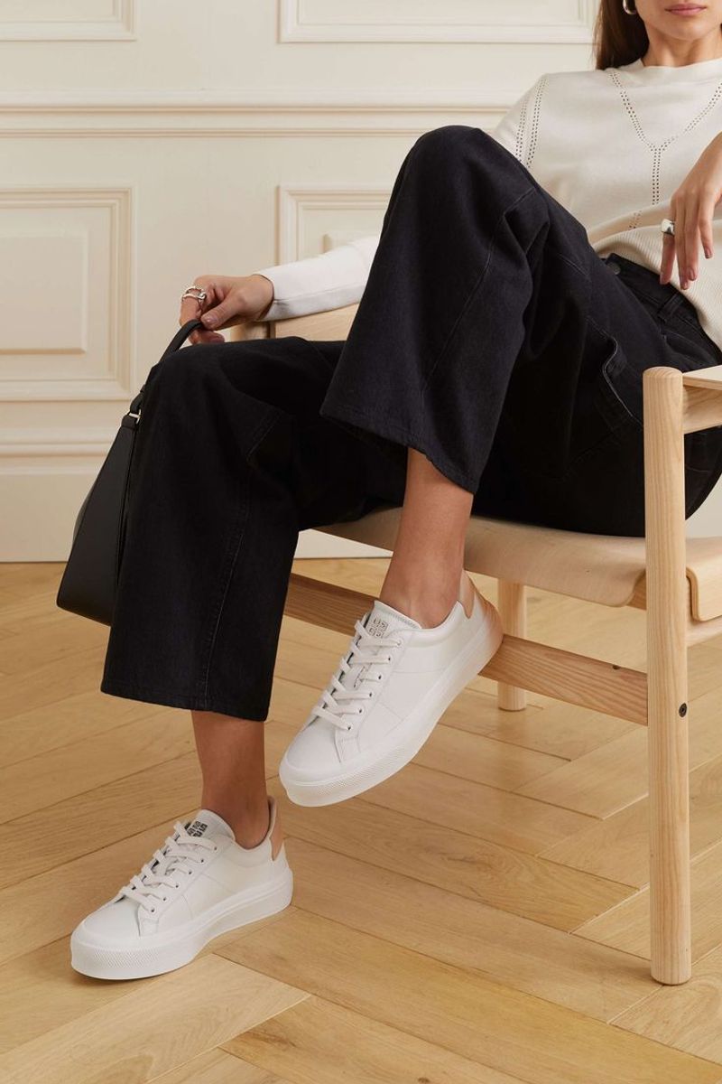 White Low-Profile Sneakers