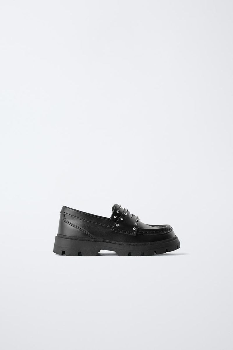 Studded Loafers – Black