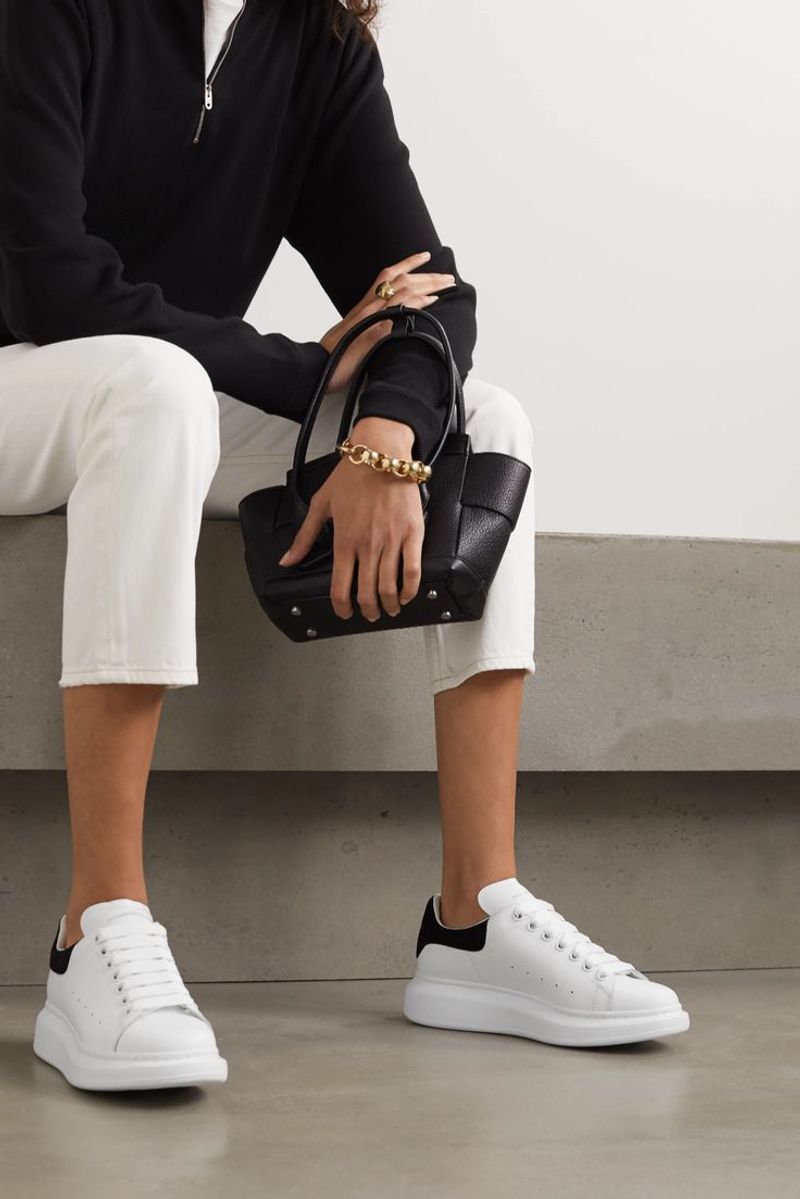Refined White Leather Sneakers