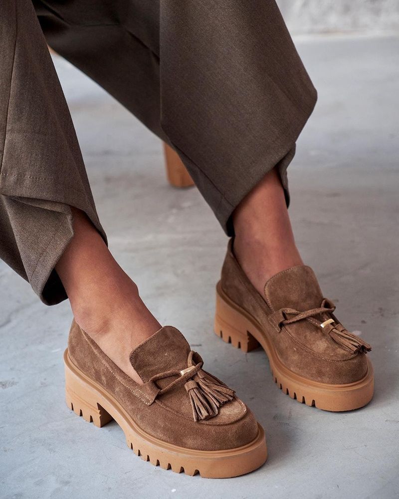 Overly Chunky Loafers with Thick Rubber Soles