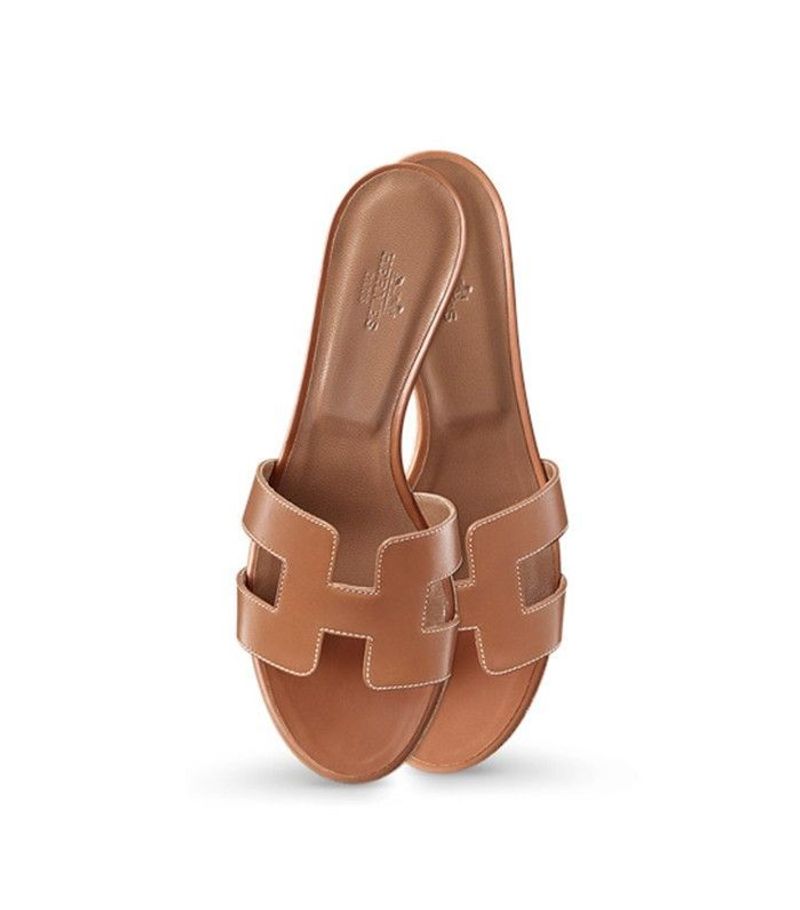 Hermès Oran Leather Slides
