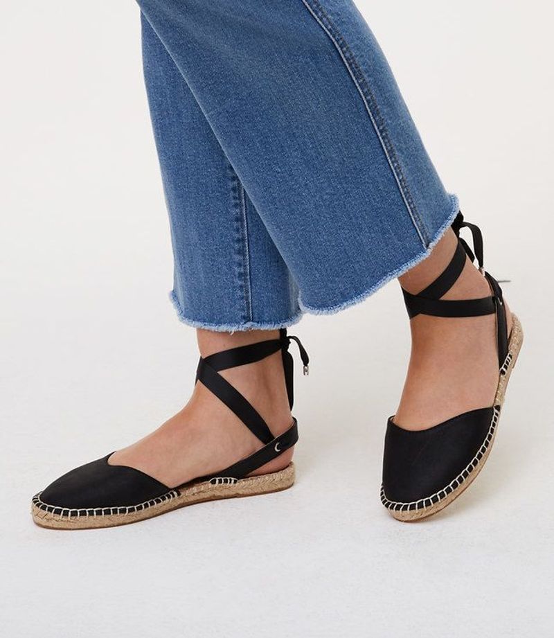 Pointed-Toe Espadrille Flats