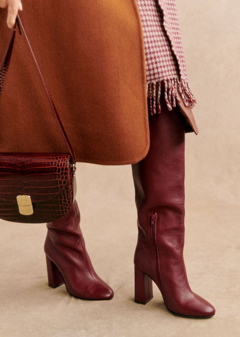 Sezane High Leather Boots