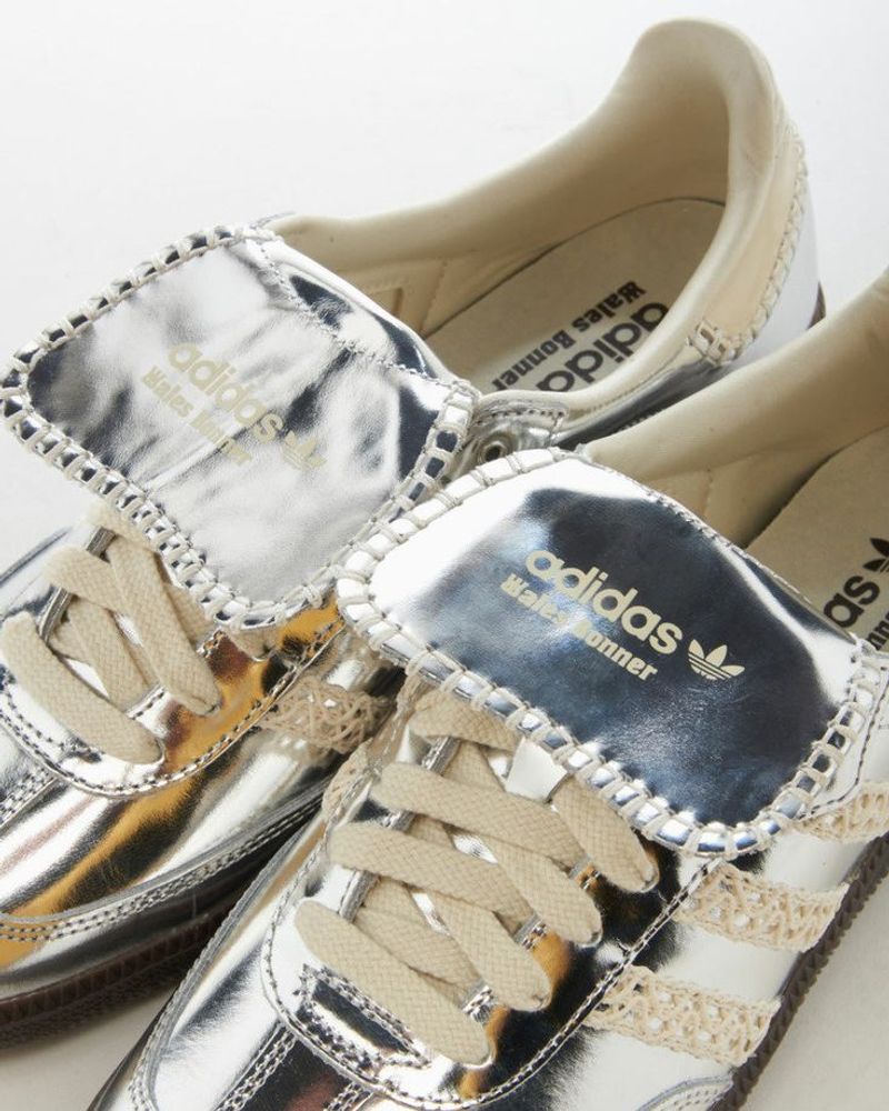 Adidas + Wales Bonner Samba Silver Metallic Sneakers