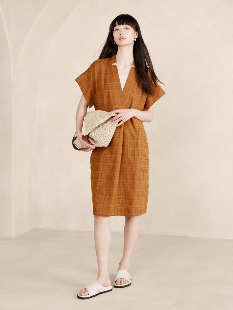 Banana Republic Belted Linen Dress
