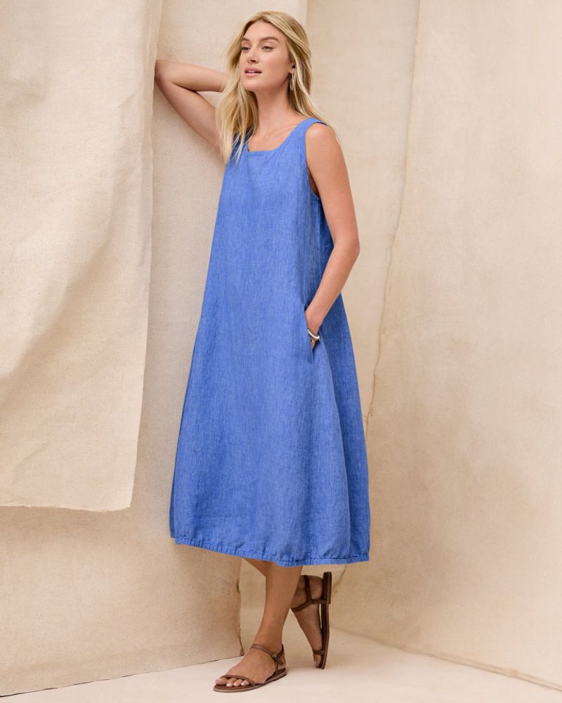 Eileen Fisher Organic Linen Lantern Dress