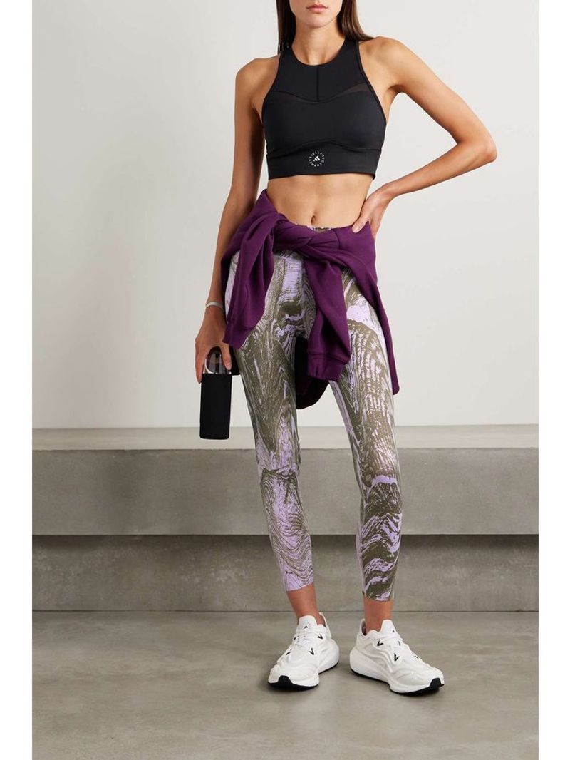 Unexpected Pop: Graphic Leggings + Solid Bra