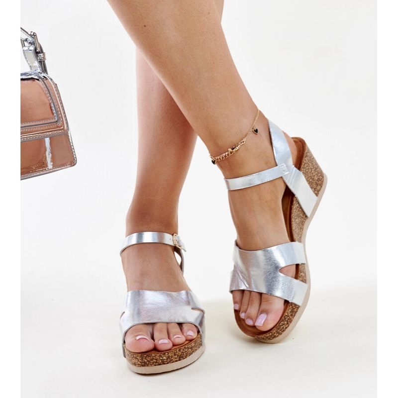 Cork Wedge Sandals with Wide Straps