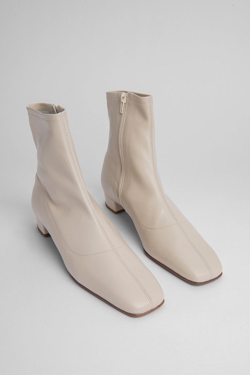 By Far Este Boots in Ivory Leather