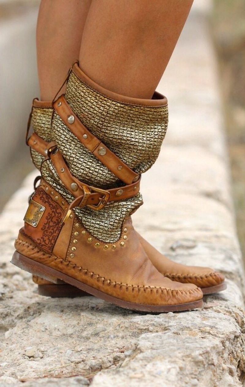 Over-Decorated Boho Boots