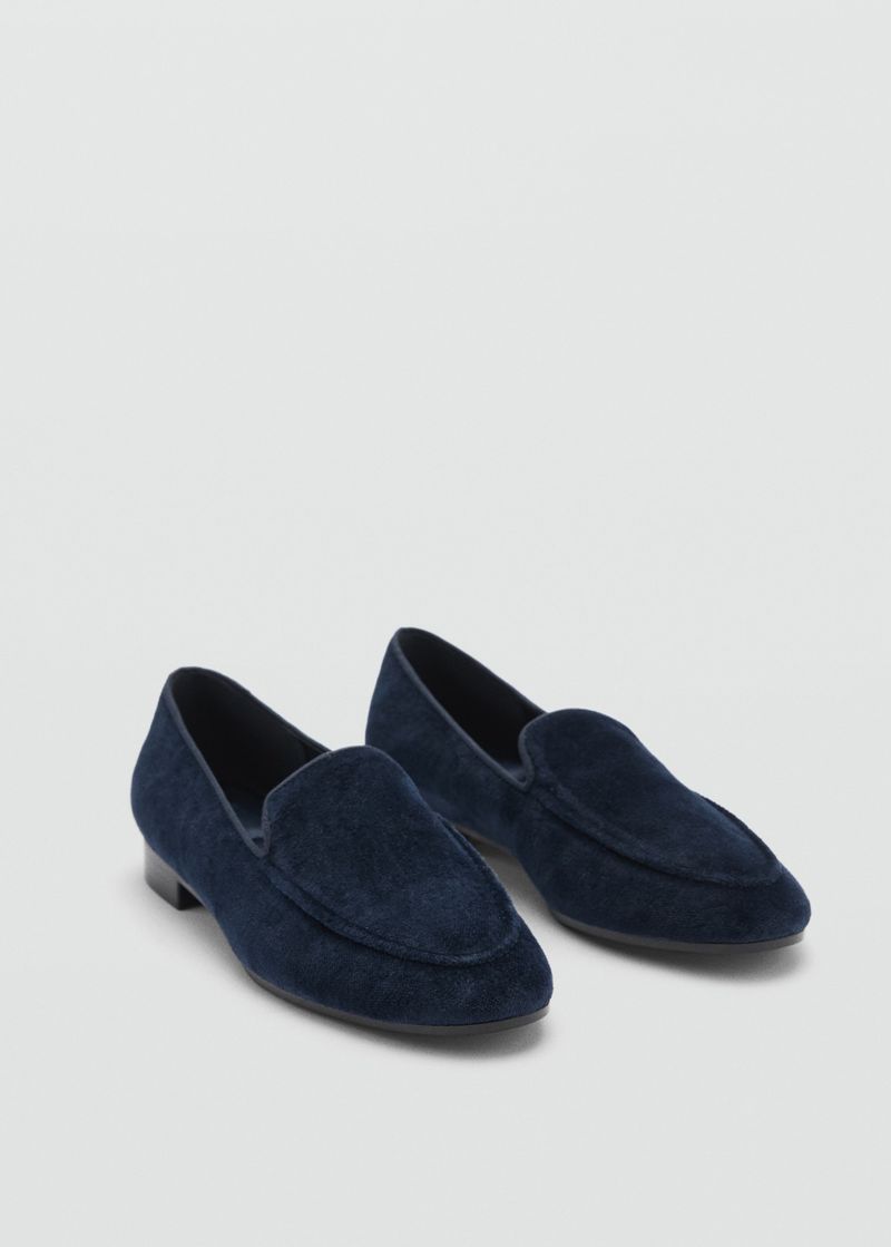 Velvet Loafers – Blue