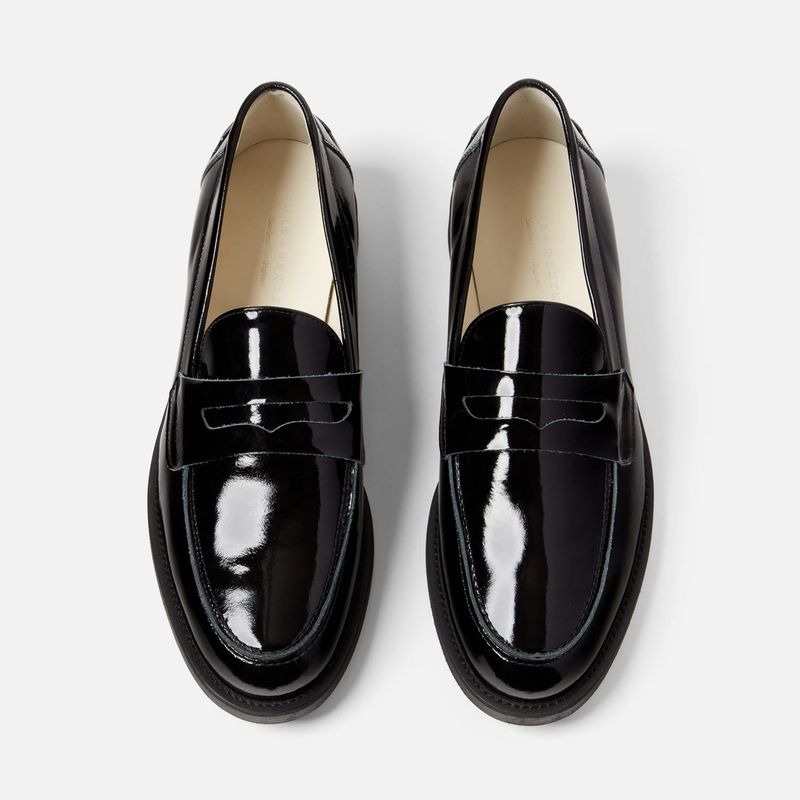 Scuffed Faux-Patent Loafer