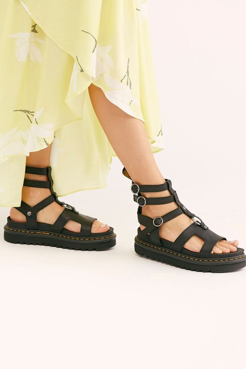Wide-Strap Gladiator Sandals