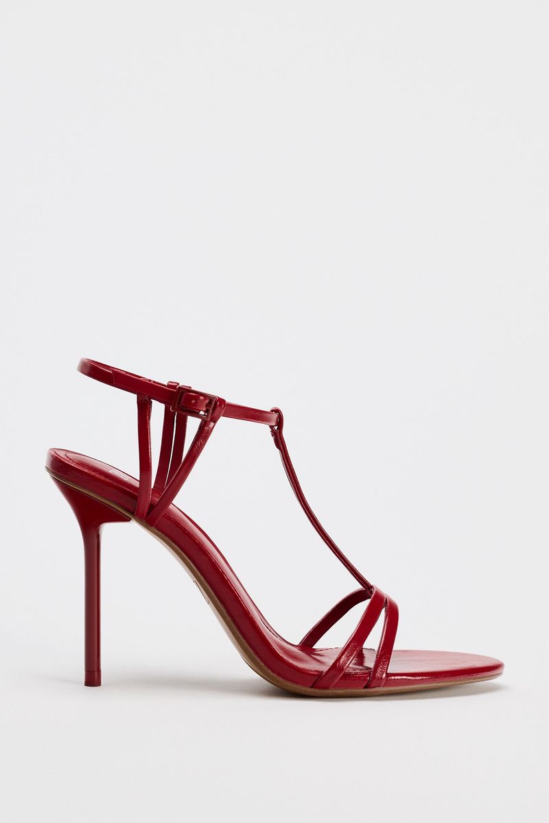 Zara High-Heeled Strap Sandals